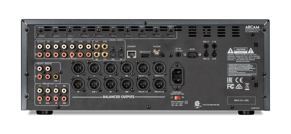 Arcam AV860 rear Arcam AV860 rear