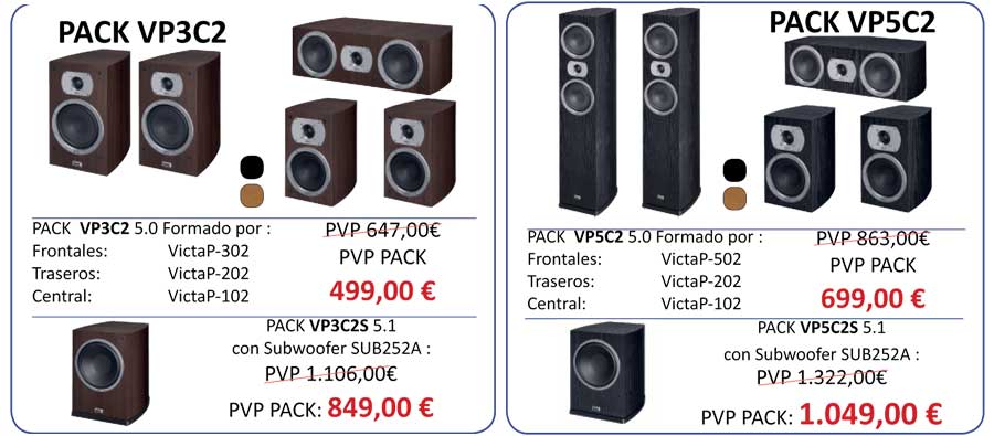 Heco-vp3-vp5 Ofertas-altavoces-Heco-Victa-prime-conjuntos VP3 y VP5