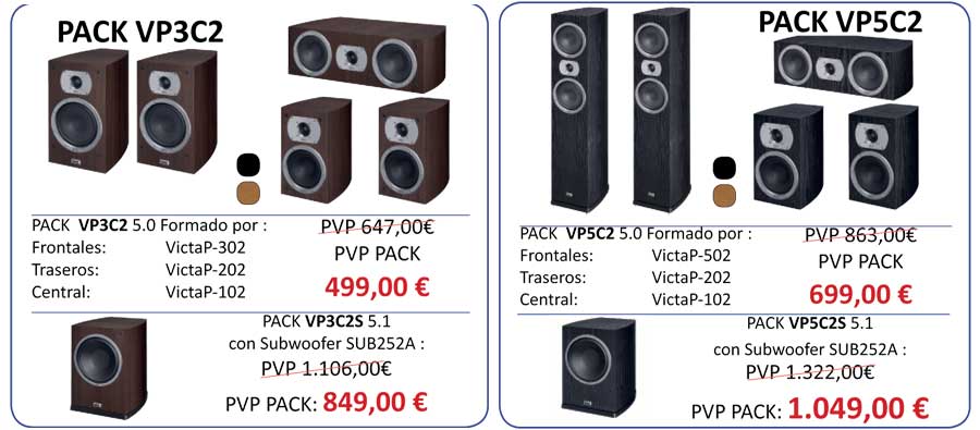 Ofertas-altavoces-Heco-Victa-prime-conjuntos VP3 y VP5